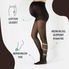 CALZITALY Maternity Pantyhose Stocking with Bellyband, Italian Hosiery, Pregnancy Tights 20 Denier (Small, Black) view 2