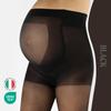 CALZITALY Maternity Pantyhose Stocking with Bellyband, Italian Hosiery, Pregnancy Tights 20 Denier (Small, Black) view 4