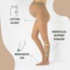 CALZITALY Maternity Pantyhose Stocking with Bellyband, Italian Hosiery, Pregnancy Tights 20 Denier (Large, Skin) view 2