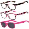 OWL 3 Pack Kids Sunglasses & Clear Lens Glasses  Pink & Floral Frames UV400 Protection Toddler Sunglasses for Girls view 1