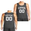 Custom Reversible Basketball Jersey - Front and Back (Adult Medium, Iron Grey) view 1