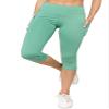 YELETE Side Pocket Performance Capri Leggings Dusty Jade Color Size M view 1