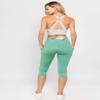 YELETE Side Pocket Performance Capri Leggings Dusty Jade Color Size M view 4