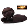 Men's Snow Boots Moccasins Slippers Plush Loafers Warm Lined Driving Indoor Outdoor Winter Non-Slip Elderly Walking Sneaker Shoes(13 M US,30 cm Heel to Toe Brown view 3