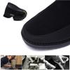 Men's Snow Boots Moccasins Slippers Plush Loafers Warm Lined Driving Indoor Outdoor Winter Non-Slip Elderly Walking Sneaker Shoes(13 M US,30 cm Heel to Toe Brown view 4