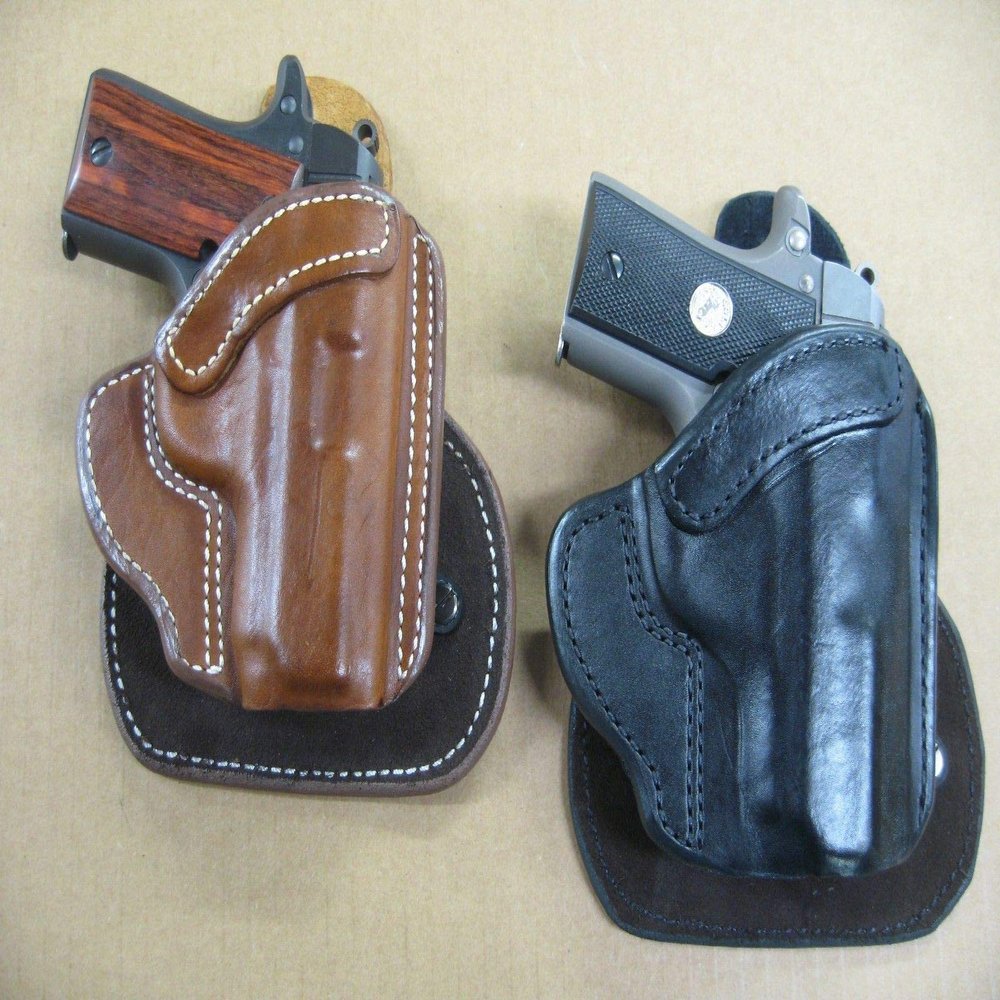 Azula All Leather Molded Paddle Holster CCW OWB for Springfield XDS 3.3" Barrel Pistol Black RH