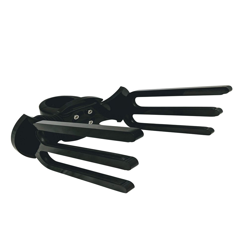 Krypt Towers Universal Swivel Wakeboard Tower Rack - Black 6061 Aluminum, Fits 2 Boards, Boat Tower Accessories, Secure Bungee, Rubber Inserts, Adjustable Clamp Sizes 1.75"2.5"