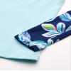 Kanu Surf Girls' Long Sleeve Rashguard UPF 50+ Two Piece Swim Set, Charlotte Navy, 3T view 3