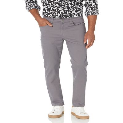 Amazon Essentials Men's 5-Pocket Stretch Twill Casual Pants, Dark Grey, 40W x 32L