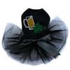 Dog in the Closet Beer Mug, Clover, & Pipe - Bling Rhinestone St Patrick Day Tutu Dress, 3XL Black view 1