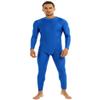 CHICTRY Adult Men One Piece Skin Tight Bodysuit Spandex Footless Jumpsuit Athletic Dance Leotard Blue X-Large view 1