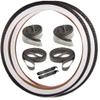 Beach Cruiser 241 Diamond Tread Street Leisure Wire Bead White Sidewall Whitewall 26 x 2.125 OEM Replacement Bike Tire Tube Rim Strip Lever Kit Bundle view 1
