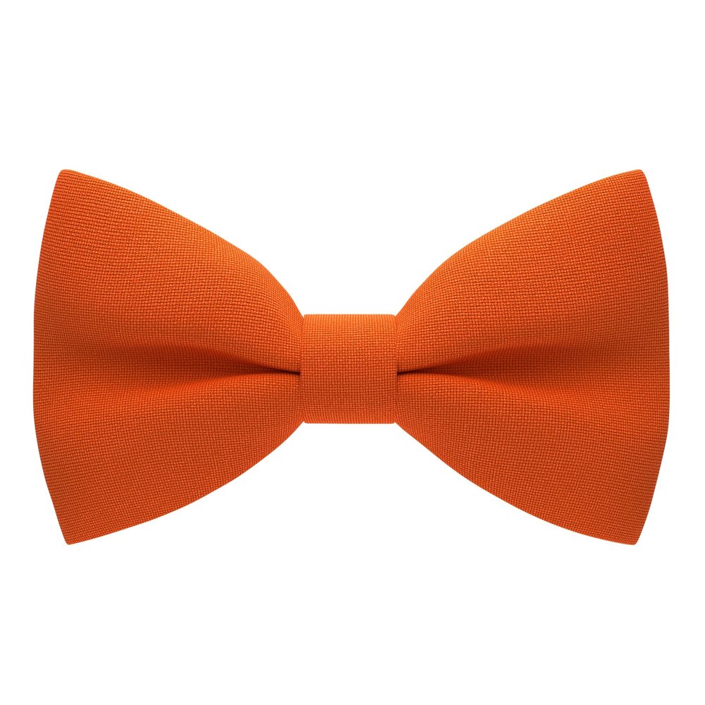 Bow Tie House Babies Classic Pre-Tied Bow Tie Formal Solid Tuxedo (Small, Pumpkin)