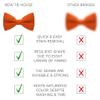Bow Tie House Babies Classic Pre-Tied Bow Tie Formal Solid Tuxedo (Small, Pumpkin) view 3