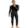 inlzdz Men's Spandex One Piece Mock Neck Long Sleeve Full Bodysuit Unitard Zentai Costume Black XX-Large view 2