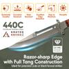 Bushcraft Knife Full Tang Hunting Knife with Holster, Fixed Blade Knife Full Tang Survival Knife with Sheath, 12 Inch Maple Wood Handle Tactical Knife view 2