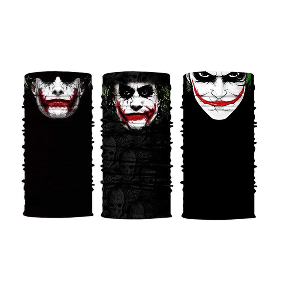3PCS Face Sun Scarf Headwear Bandana Neck Gaiter Scarf UV Bad Mood Joker for Fishing Cycling Hiking