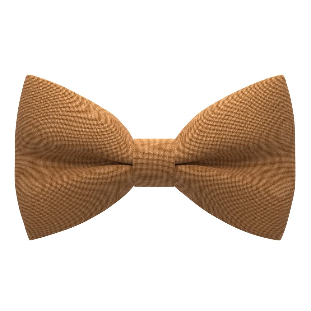 Bow Tie House Babies Classic Pre-Tied Bow Tie Formal Solid Tuxedo (Small, Caramel)