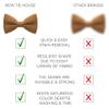 Bow Tie House Babies Classic Pre-Tied Bow Tie Formal Solid Tuxedo (Small, Caramel) view 3