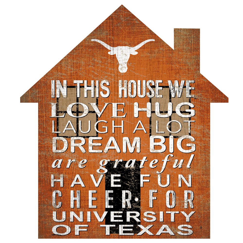 Fan Creations Texas Longhorns 12" House Shaped Wood Sign