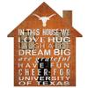 Fan Creations Texas Longhorns 12" House Shaped Wood Sign view 1