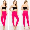 Women's Premium Ultra Soft Leggings (Fuchsia, Plus Size) view 2