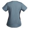 Personalized Customizable Embroidered Women's Scrub Top Steel Grey view 2