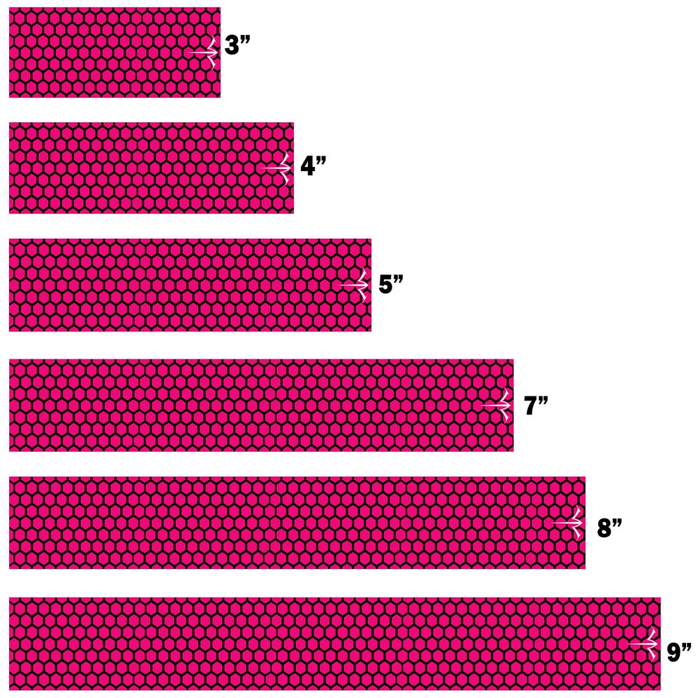 White Water Archery Laminated Pink Honeycomb Arrow Wraps 15pc Pack Choose Length Width (5, 1.4)