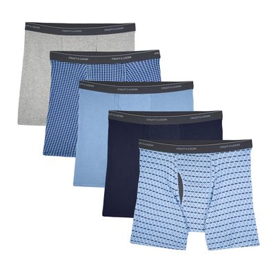 Fruit of the Loom Men's CoolZone Boxer Briefs, Argyle, Large (Actual colors May Vary)