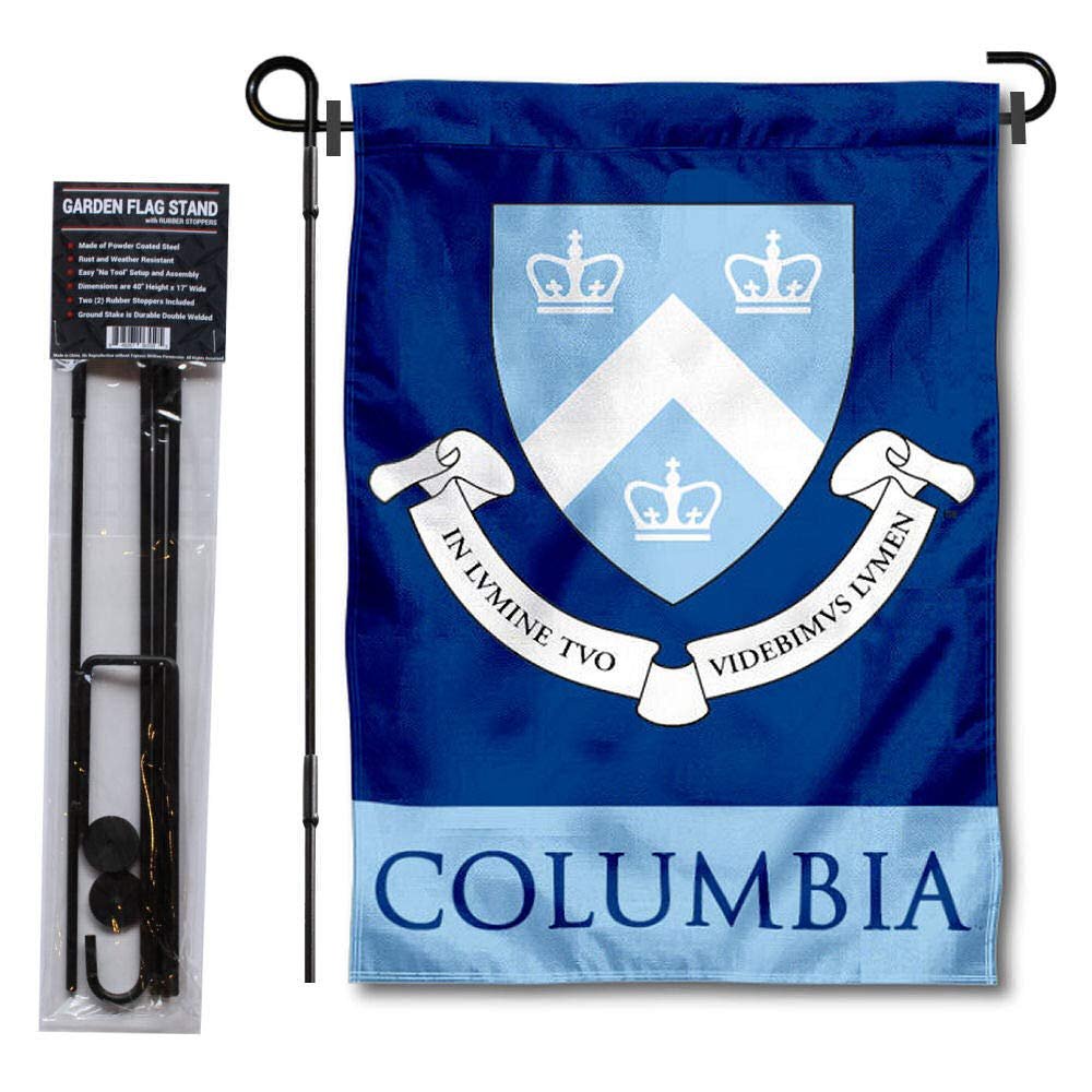 Columbia Lions Garden Flag with Stand Holder