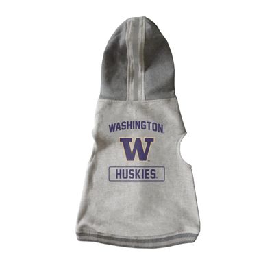 Littlearth NCAA Washington Huskies Pet Hooded Crewneck, Team Color, Medium