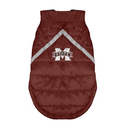 Littlearth Unisex-Adult NCAA Mississippi State Bulldogs Pet Puffer Vest, Team Color, X-Large