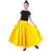 Backgarden 20" Yellow Girls Stretched Shiny Satin Flowy Long Dance Skirt Dancewear view 2