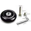 Ricrrover Luggage Suitcase Wheels 70mm x 24mm/2.75"x0.94" w/ABEC 608zz Skate Inline Outdoor Replacement Wheels, One Set of (2) (OD:70 W:24 ID:6 Axles:35 & 40mm) view 2