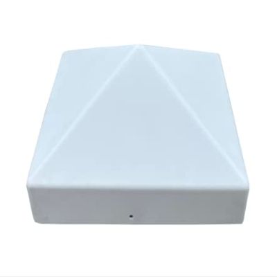 12" White Square Piling Cap