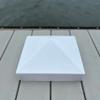12" White Square Piling Cap view 2