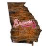 Braves 12" Mini Roadmap State Sign view 1