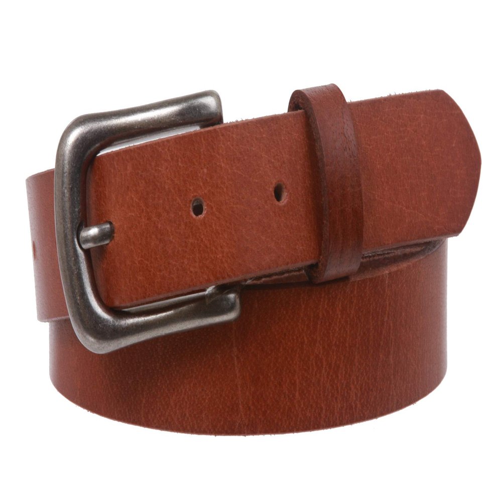 Kids Snap On Top Grain Vintage Genuine Leather Belt, Tan | 30 Inch