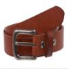 Kids Snap On Top Grain Vintage Genuine Leather Belt, Tan | 30 Inch view 2
