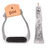 Cashel Aluminum Engraved Slanted Stirrup 2-inch Deep, Silver view 1