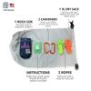 Ultralight Bear Bag Food Hanging System for Camping & Hiking - Waterproof Food Bag with Easy 2-to-1 Pulley, Paracord Ropes, Rock Sok, Carabiners & Instructions view 2