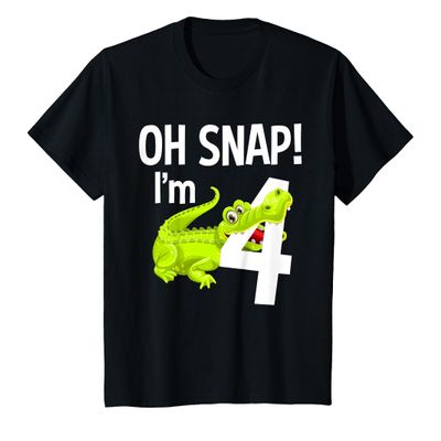 4 Year Old Alligator Birthday Shirt Crocodile Gator 4th Gift T-Shirt