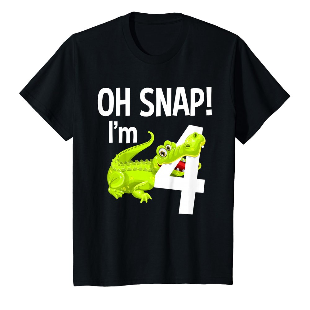 4 Year Old Alligator Birthday Shirt Crocodile Gator 4th Gift T-Shirt
