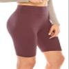 ALWAYS Women's High Waist Biker Shorts - Buttery Soft Workout Running Yoga Pants Maroon One Size view 1