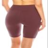 ALWAYS Women's High Waist Biker Shorts - Buttery Soft Workout Running Yoga Pants Maroon One Size view 2