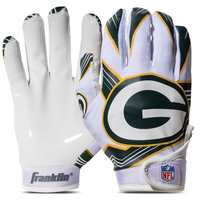 Franklin Sports NFL Green Bay Packers Youth Football Receiver Gloves - X-Small/Small