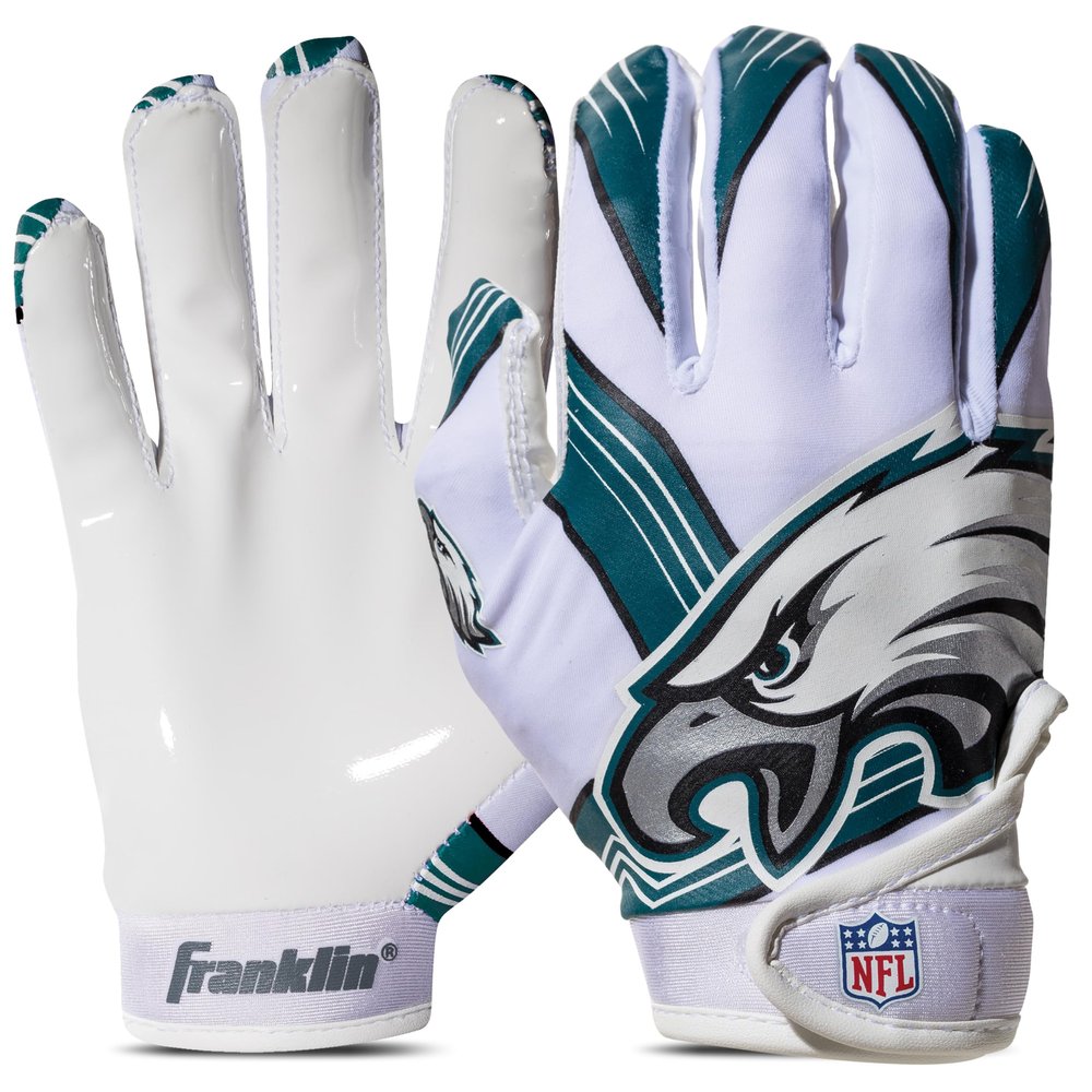 Franklin Sports NFL Philadelphia Eagles Youth Football Receiver Gloves - X-Small/Small