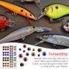 Fishing Lure Eyes, 3D/4D/5D Fly Tying Eyes Lifelike Artificial Realistic Epoxy Fishing Eye for Fishing Lure Making Kit Holographic Fishing Accessories for Fishing Baits DIY view 3