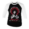 Jimi Hendrix Officially Licensed Live in New York Baseball 3/4 Sleeve T-Shirt (White-Black), Small view 1