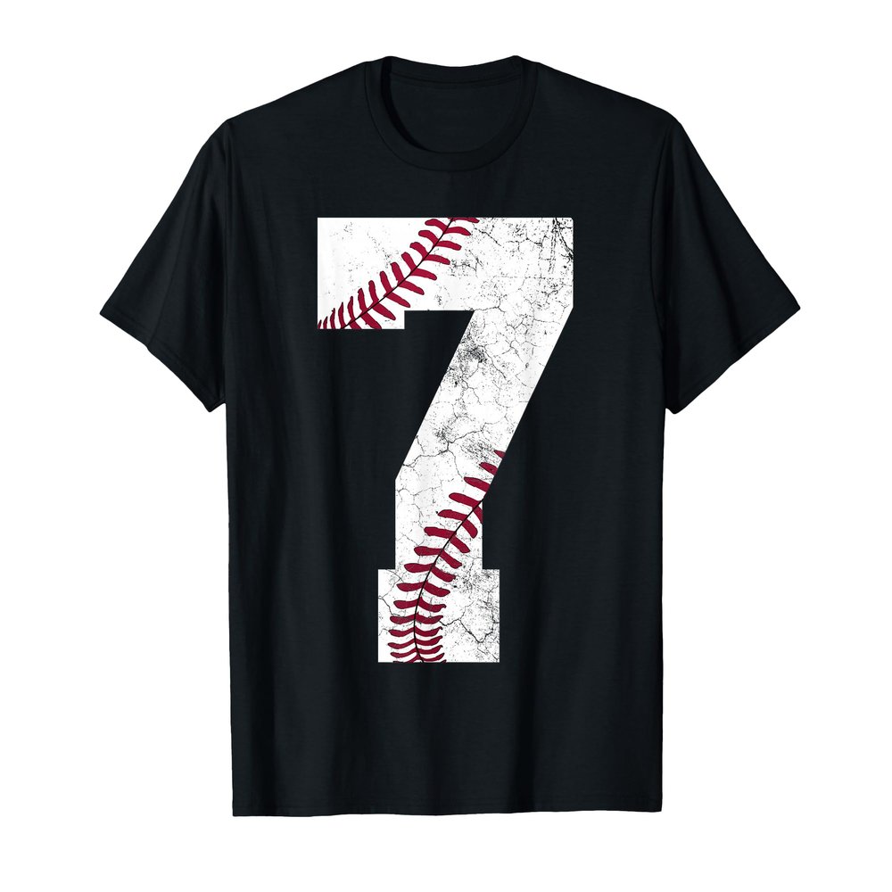 7th Birthday 2019 Baseball Boys Kids Seven 7 Seventh Gift T-Shirt